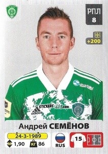 Sticker Андрей Семёнов - Russian Premier League 2020-2021 n. 275 - Panini