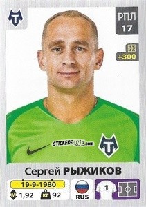 Cromo Сергей Рыжиков - Russian Premier League 2020-2021 n. 288 - Panini