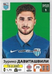 Cromo Зурико Давиташвили - Russian Premier League 2020-2021 n. 314 - Panini