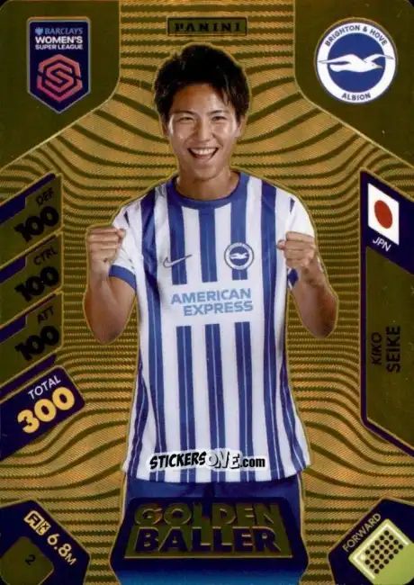 Cromo Kiko Seike - Barclays Women’s Super League 2025. Adrenalyn XL
 n. 2 - Panini