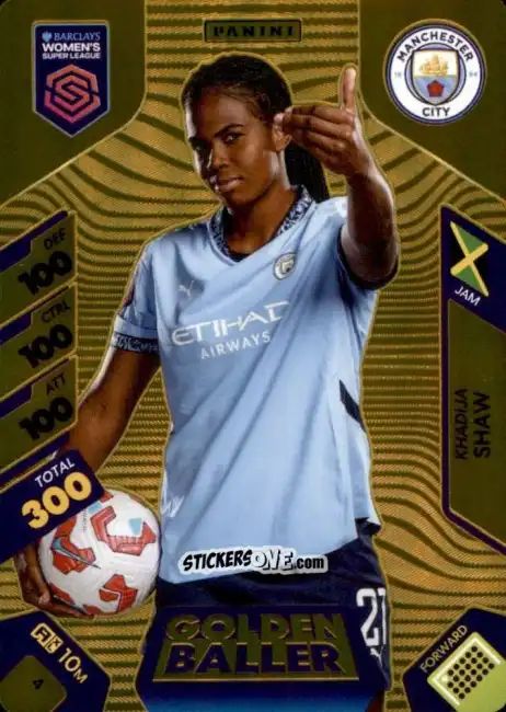 Sticker Khadija Shaw - Barclays Women’s Super League 2025. Adrenalyn XL
 n. 4 - Panini