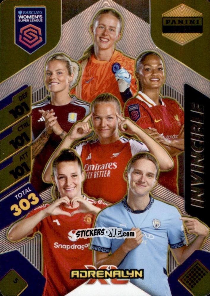 Figurina Invincible - Barclays Women’s Super League 2025. Adrenalyn XL
 n. 5 - Panini