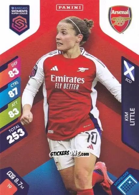 Sticker Kim Little - Barclays Women’s Super League 2025. Adrenalyn XL
 n. 19 - Panini