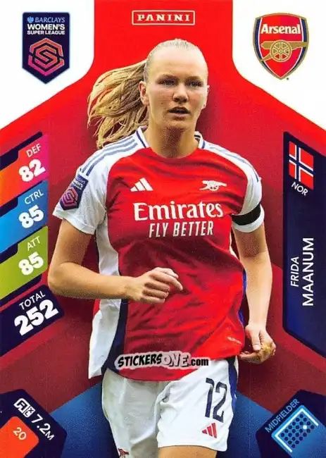 Sticker Frida Maanum - Barclays Women’s Super League 2025. Adrenalyn XL
 n. 20 - Panini