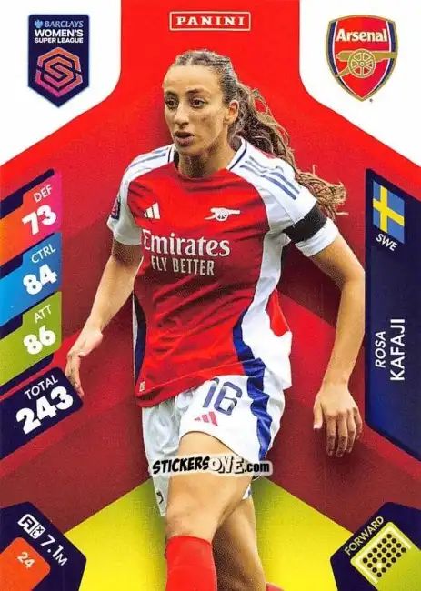 Sticker Rosa Kafaji - Barclays Women’s Super League 2025. Adrenalyn XL
 n. 24 - Panini