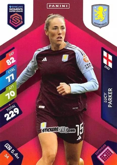 Sticker Lucy Parker - Barclays Women’s Super League 2025. Adrenalyn XL
 n. 34 - Panini