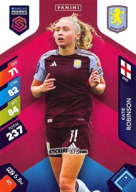 Sticker Katie Robinson - Barclays Women’s Super League 2025. Adrenalyn XL
 n. 40 - Panini