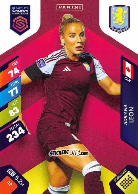 Sticker Adriana Leon - Barclays Women’s Super League 2025. Adrenalyn XL
 n. 42 - Panini