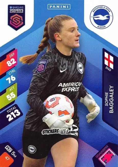 Cromo Sophie Baggaley - Barclays Women’s Super League 2025. Adrenalyn XL
 n. 47 - Panini