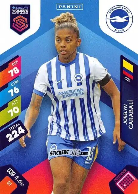 Cromo Jorelyn Carabalí - Barclays Women’s Super League 2025. Adrenalyn XL
 n. 51 - Panini