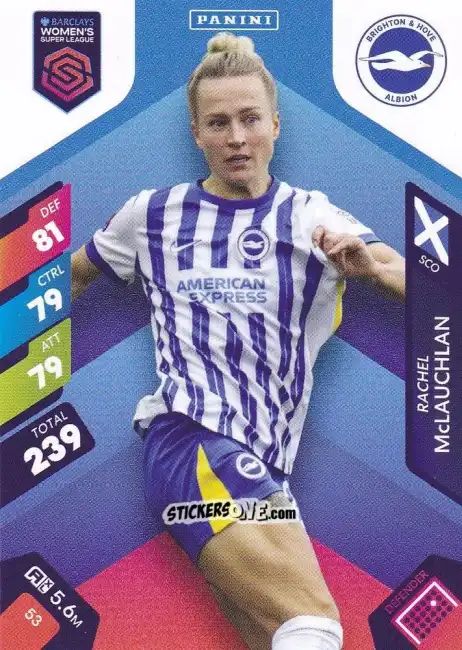 Sticker Rachel McLauchlan - Barclays Women’s Super League 2025. Adrenalyn XL
 n. 53 - Panini