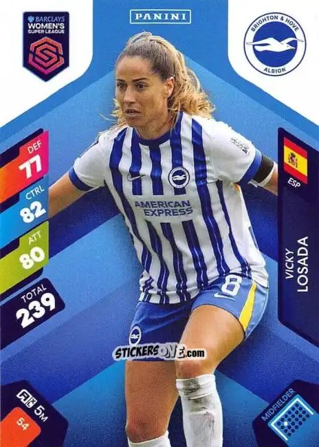 Sticker Vicky Losada - Barclays Women’s Super League 2025. Adrenalyn XL
 n. 54 - Panini