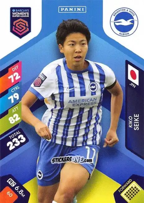 Cromo Kiko Seike - Barclays Women’s Super League 2025. Adrenalyn XL
 n. 60 - Panini