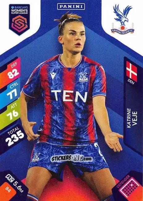 Sticker Katrine Veje - Barclays Women’s Super League 2025. Adrenalyn XL
 n. 84 - Panini