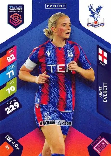 Sticker Aimee Everett - Barclays Women’s Super League 2025. Adrenalyn XL
 n. 86 - Panini