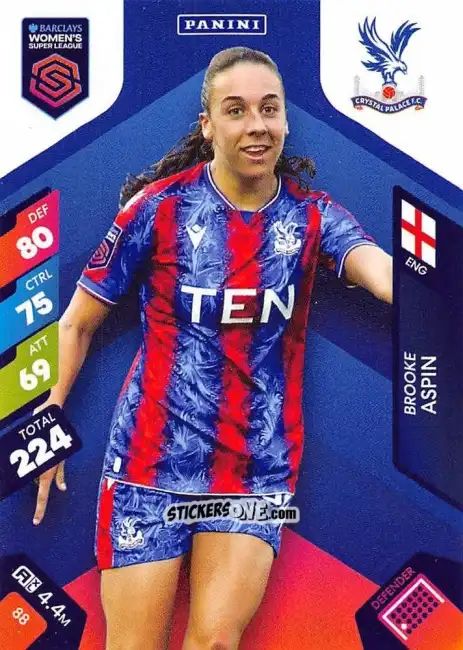 Figurina Brooke Aspin - Barclays Women’s Super League 2025. Adrenalyn XL
 n. 88 - Panini