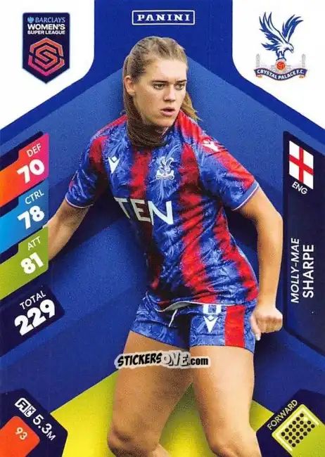Sticker Molly-Mae Sharpe - Barclays Women’s Super League 2025. Adrenalyn XL
 n. 93 - Panini