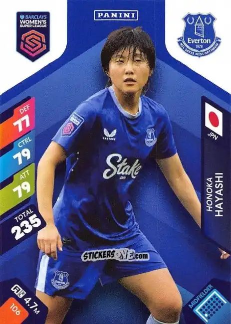 Figurina Honoka Hayashi - Barclays Women’s Super League 2025. Adrenalyn XL
 n. 106 - Panini