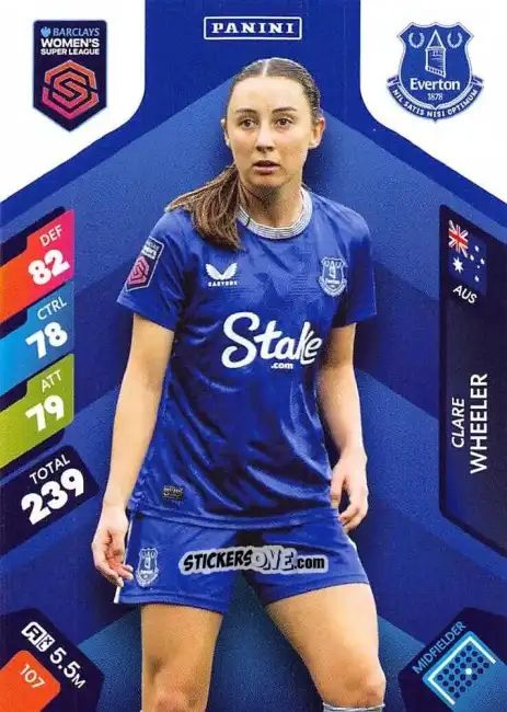 Cromo Clare Wheeler - Barclays Women’s Super League 2025. Adrenalyn XL
 n. 107 - Panini