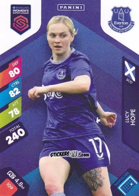 Sticker Lucy Hope - Barclays Women’s Super League 2025. Adrenalyn XL
 n. 109 - Panini