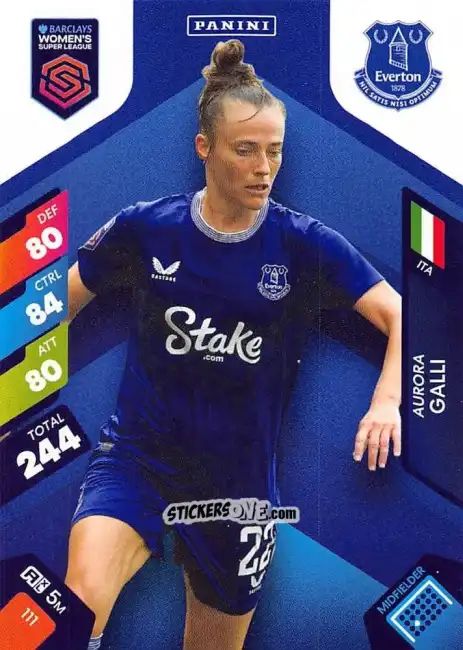 Sticker Aurora Galli - Barclays Women’s Super League 2025. Adrenalyn XL
 n. 111 - Panini
