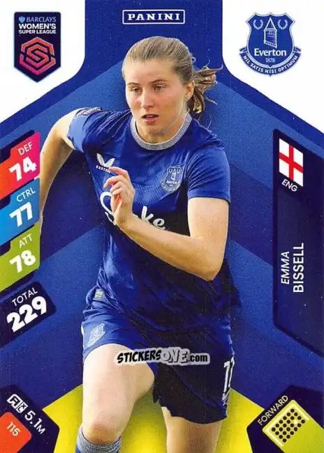Figurina Emma Bissell - Barclays Women’s Super League 2025. Adrenalyn XL
 n. 115 - Panini