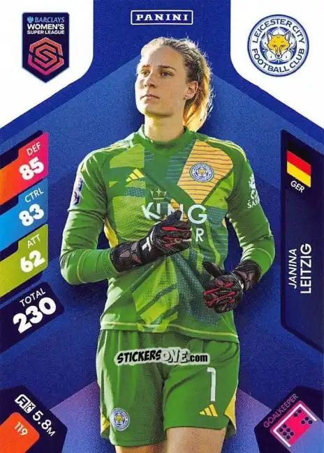 Sticker Janina Leitzig - Barclays Women’s Super League 2025. Adrenalyn XL
 n. 119 - Panini