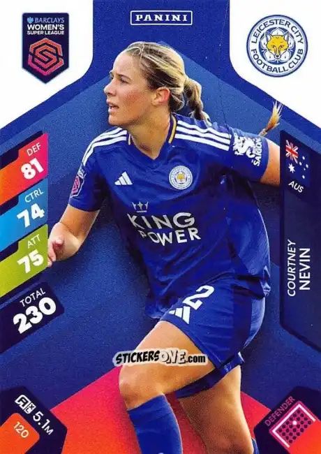 Sticker Courtney Nevin - Barclays Women’s Super League 2025. Adrenalyn XL
 n. 120 - Panini