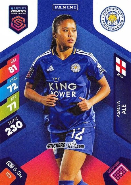 Sticker Asmita Ale - Barclays Women’s Super League 2025. Adrenalyn XL
 n. 123 - Panini