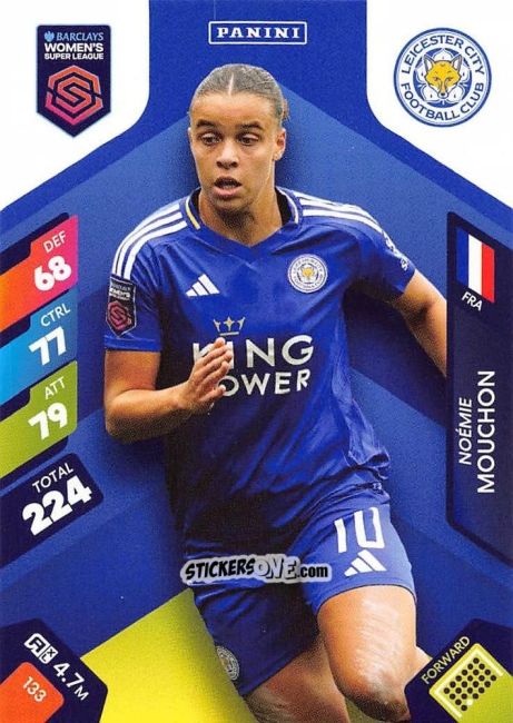 Sticker Noémie Mouchon - Barclays Women’s Super League 2025. Adrenalyn XL
 n. 133 - Panini