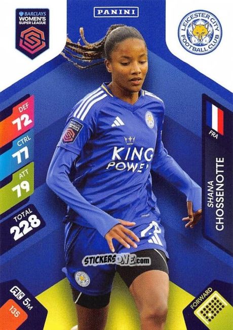 Figurina Shana Chossenotte - Barclays Women’s Super League 2025. Adrenalyn XL
 n. 135 - Panini