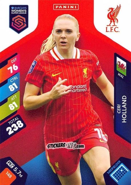 Sticker Ceri Holland - Barclays Women’s Super League 2025. Adrenalyn XL
 n. 148 - Panini