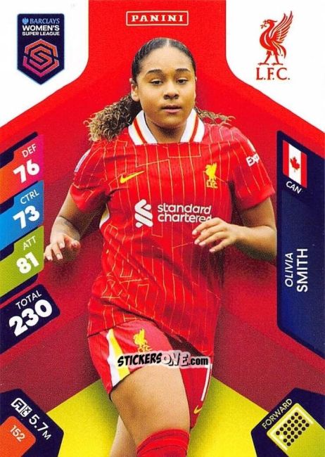 Figurina Olivia Smith - Barclays Women’s Super League 2025. Adrenalyn XL
 n. 152 - Panini