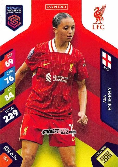 Sticker Mia Enderby - Barclays Women’s Super League 2025. Adrenalyn XL
 n. 153 - Panini