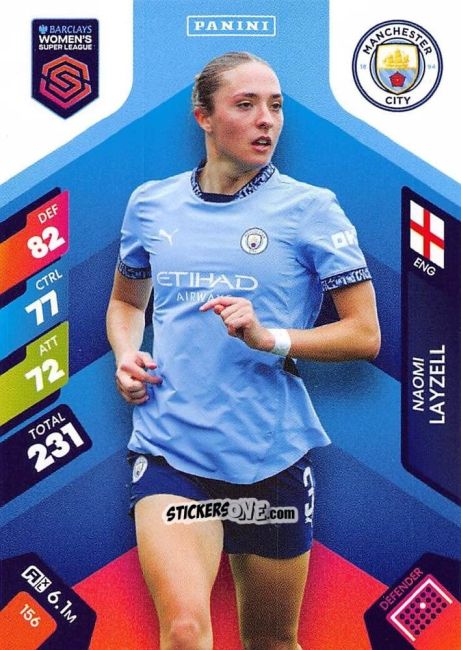 Sticker Naomi Layzell - Barclays Women’s Super League 2025. Adrenalyn XL
 n. 156 - Panini