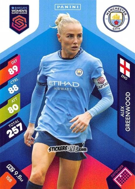 Sticker Alex Greenwood - Barclays Women’s Super League 2025. Adrenalyn XL
 n. 158 - Panini