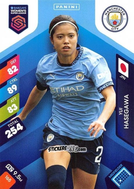 Cromo Yui Hasegawa - Barclays Women’s Super League 2025. Adrenalyn XL
 n. 165 - Panini