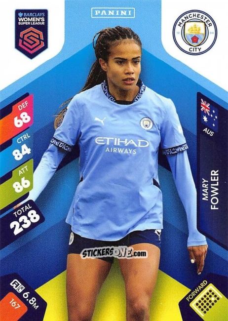 Cromo Mary Fowler - Barclays Women’s Super League 2025. Adrenalyn XL
 n. 167 - Panini