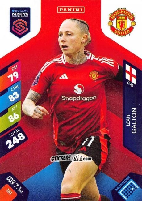Sticker Leah Galton - Barclays Women’s Super League 2025. Adrenalyn XL
 n. 181 - Panini
