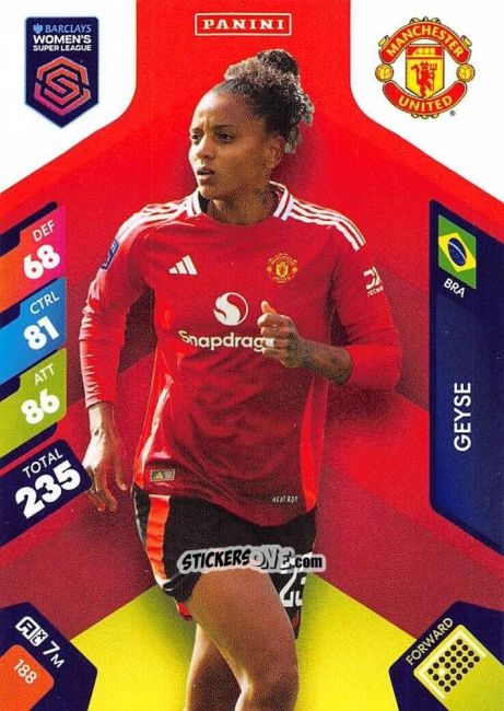 Sticker Geyse Ferreira - Barclays Women’s Super League 2025. Adrenalyn XL
 n. 188 - Panini
