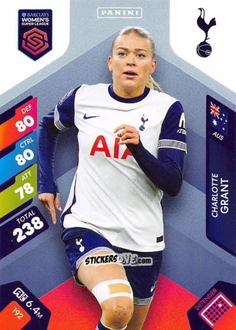 Cromo Charli Grant - Barclays Women’s Super League 2025. Adrenalyn XL
 n. 192 - Panini