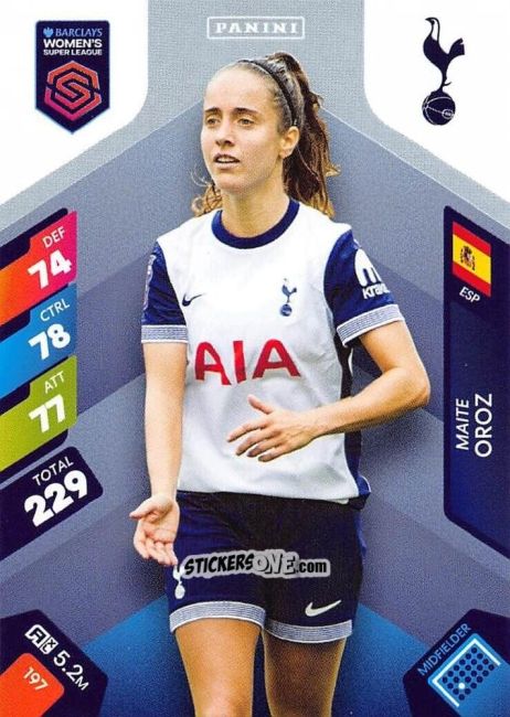 Figurina Maite Oroz - Barclays Women’s Super League 2025. Adrenalyn XL
 n. 197 - Panini