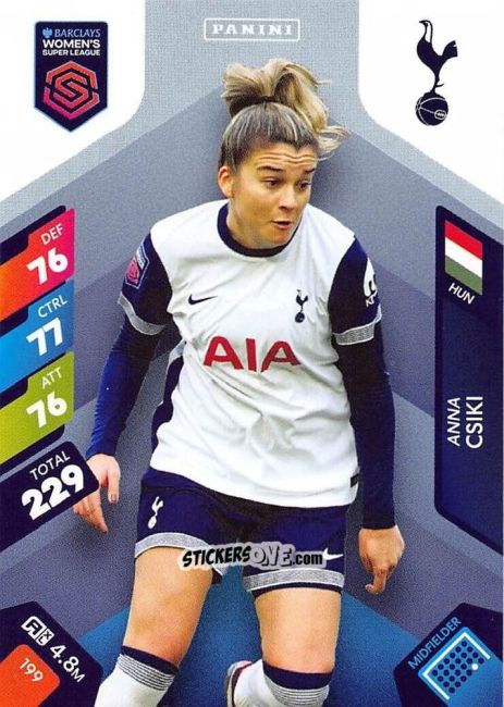 Figurina Anna Csiki - Barclays Women’s Super League 2025. Adrenalyn XL
 n. 199 - Panini