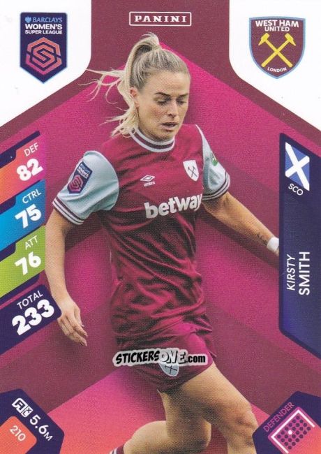 Sticker Kirsty Smith - Barclays Women’s Super League 2025. Adrenalyn XL
 n. 210 - Panini