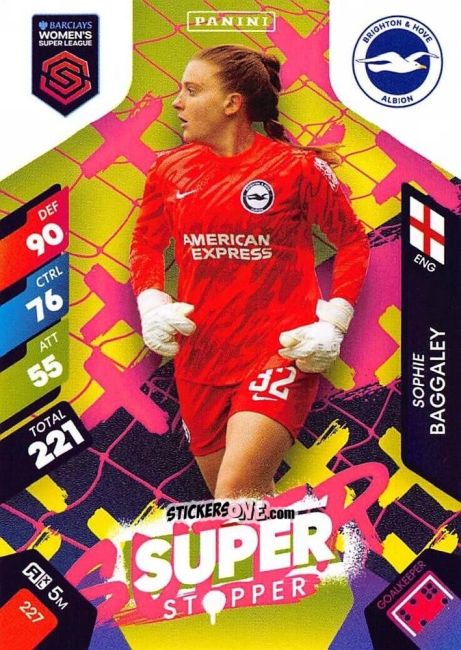 Sticker Sophie Baggaley - Barclays Women’s Super League 2025. Adrenalyn XL
 n. 227 - Panini
