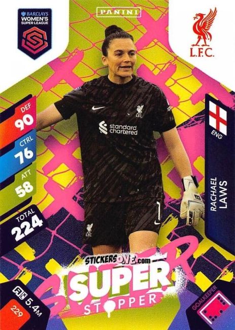 Cromo Rachael Laws - Barclays Women’s Super League 2025. Adrenalyn XL
 n. 229 - Panini