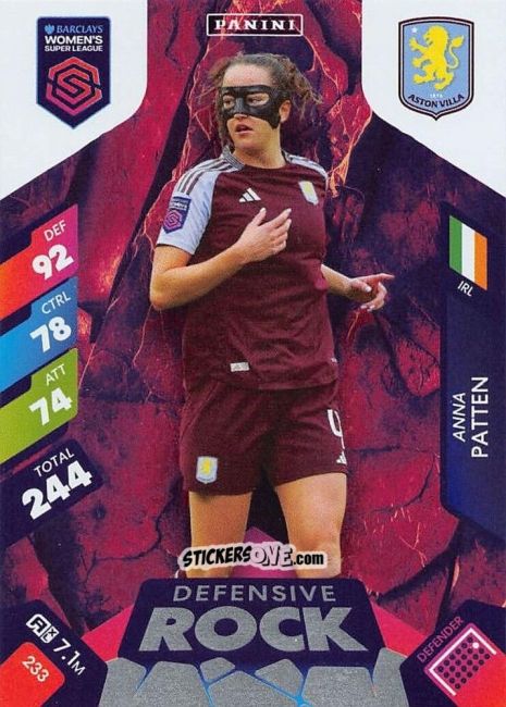Sticker Anna Patten - Barclays Women’s Super League 2025. Adrenalyn XL
 n. 233 - Panini