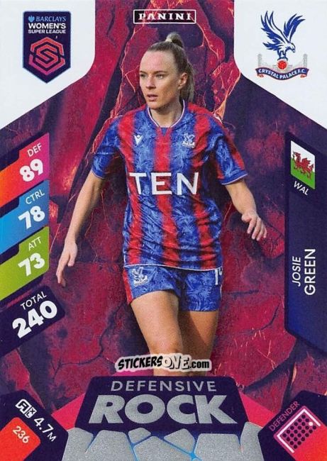 Sticker Josie Green - Barclays Women’s Super League 2025. Adrenalyn XL
 n. 236 - Panini