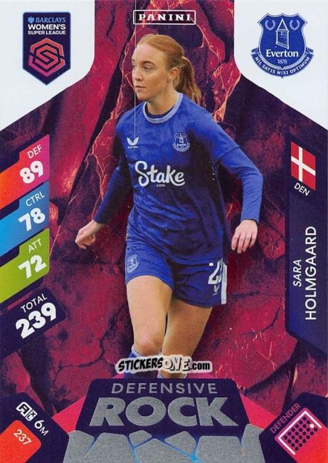 Cromo Sara Holmgaard - Barclays Women’s Super League 2025. Adrenalyn XL
 n. 237 - Panini