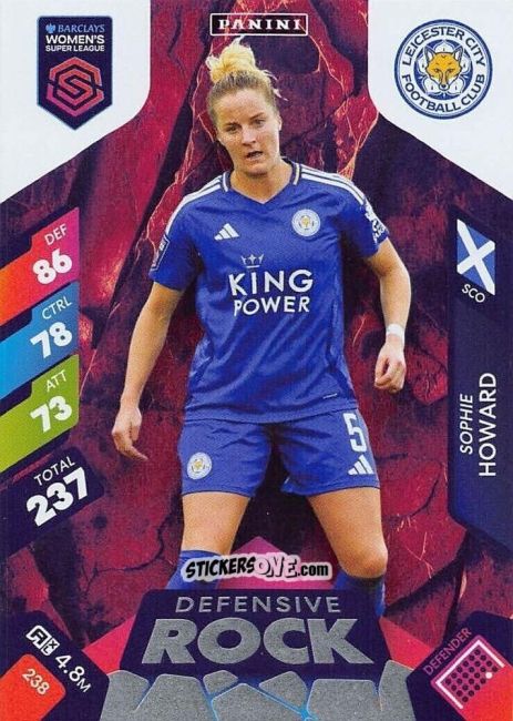 Figurina Sophie Howard - Barclays Women’s Super League 2025. Adrenalyn XL
 n. 238 - Panini